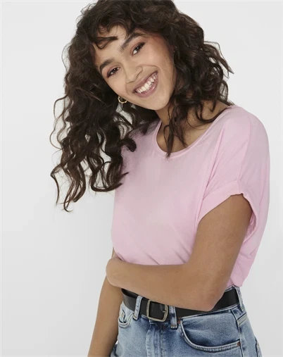 Only - ONLMoster O-Neck T-Shirt - Pink Lady 
